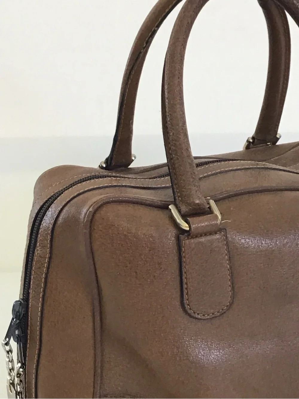 Vintage Gucci Plus Brown Leather Satchel Handbag Italy - Picture 16 of 16